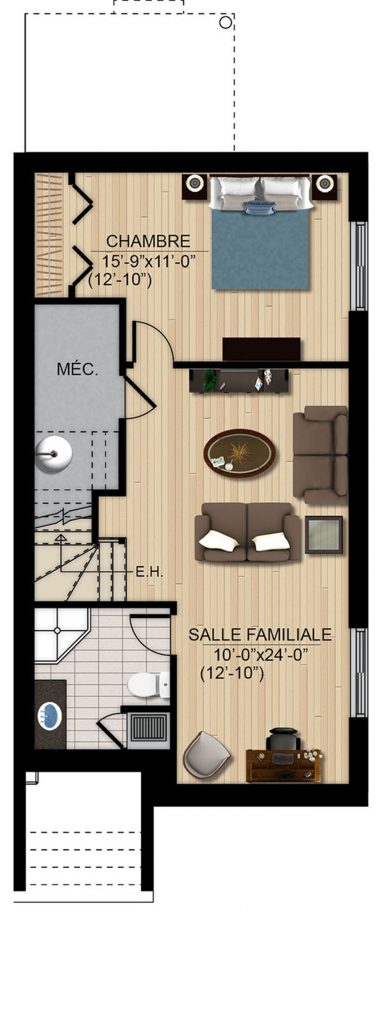 semi detache droite final SOUS SOL 1 381x1024 - Le Lotus I / II / III / IV